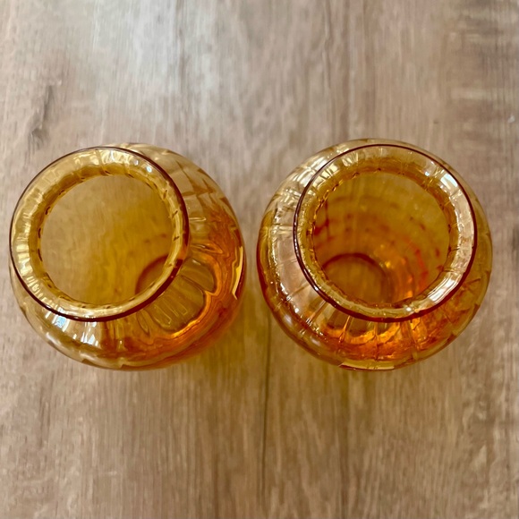 2 PCs BACCARAT‎ Crystal Glass Vase Amphora Orange Original Label Signed NWT 4.5” - Picture 2 of 5